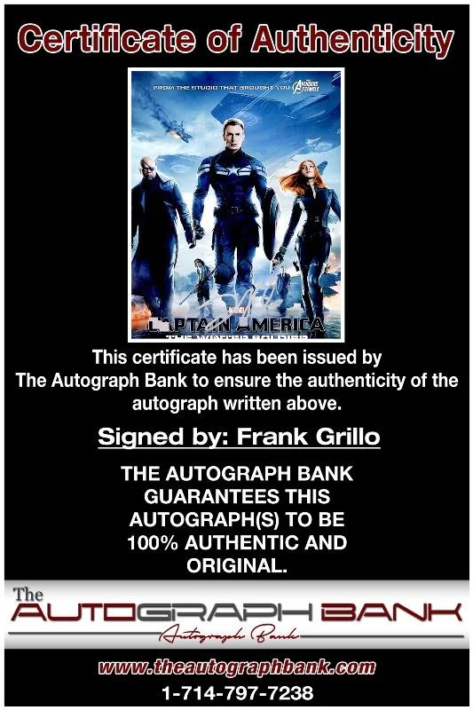 Frank Grillo — Frank Grillo authentic signed celebrity 8x10 photo W/Cert Autographed 125f1, изображение 2