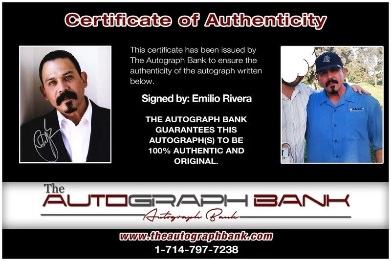 Emilio Rivera — Emilio Rivera authentic signed celebrity 8x10 photo W/Cert Autographed D2, image 2