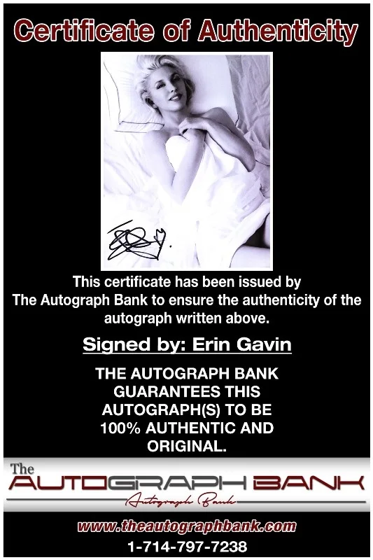 Erin Gavin — Erin Gavin authentic signed celebrity 8x10 photo W/Cert Autographed 51816i1, изображение 2