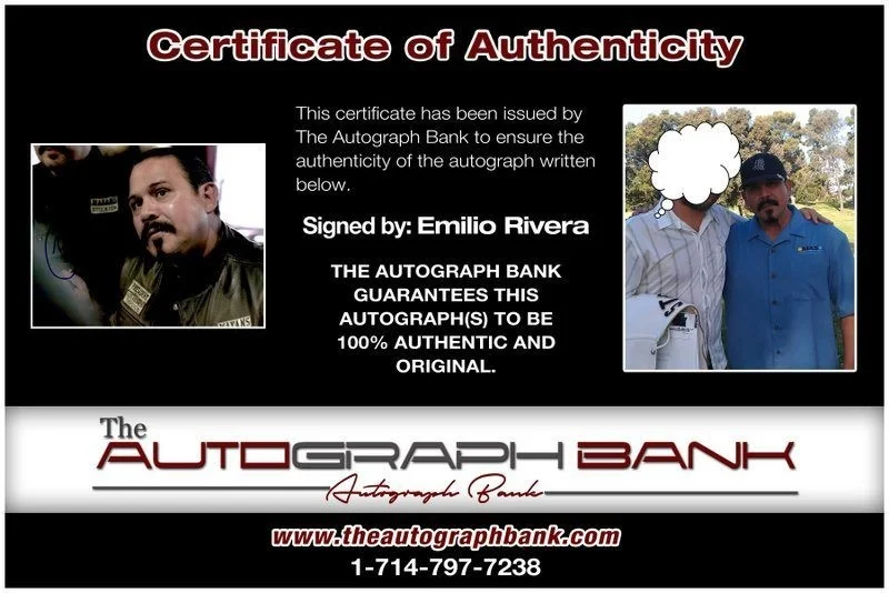 Emillio Rivera — Emillio Rivera authentic signed celebrity 8x10 photo W/Cert Autographed C6, image 2