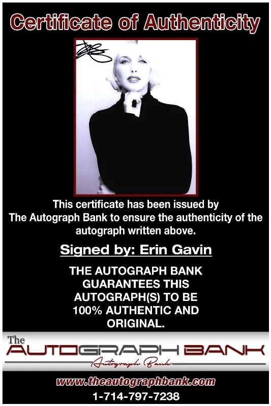 Erin Gavin — Erin Gavin authentic signed celebrity 8x10 photo W/Cert Autographed 51816b1, изображение 2