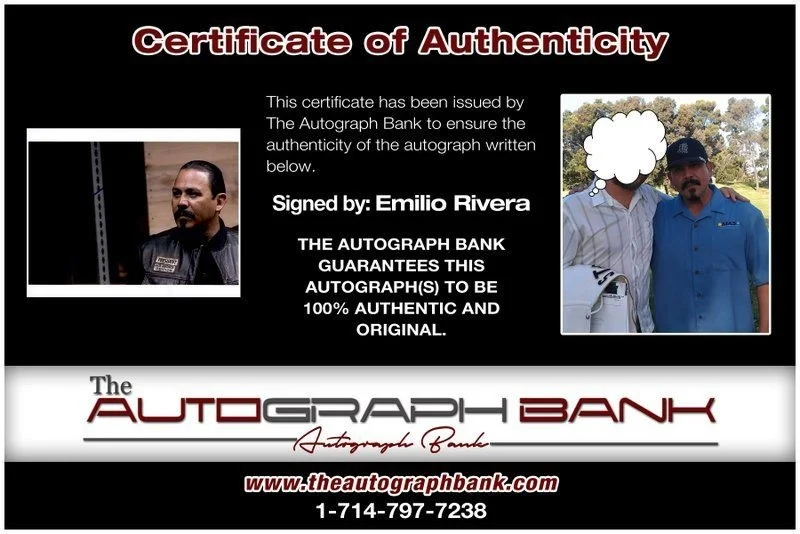 Emillio Rivera — Emillio Rivera authentic signed celebrity 8x10 photo W/Cert Autographed C5, image 2