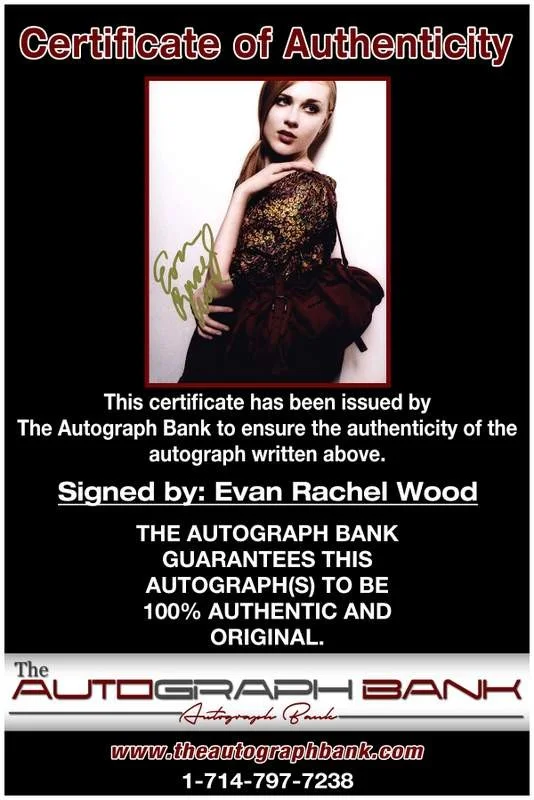 Evan Rachel Wood — Evan Rachel Wood authentic signed celebrity 8x10 photo W/Cert Autographed A0001, image 2