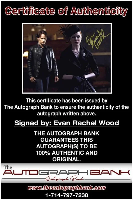 Evan Rachel Wood — Evan Rachel Wood authentic signed celebrity 8x10 photo W/Cert Autographed A0006, image 2
