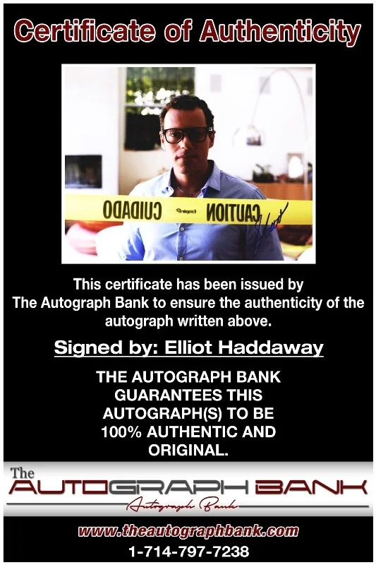Elliot Haddaway — Elliot Haddaway authentic signed celebrity 8x10 photo W/Cert Autographed 51816a1, image 2