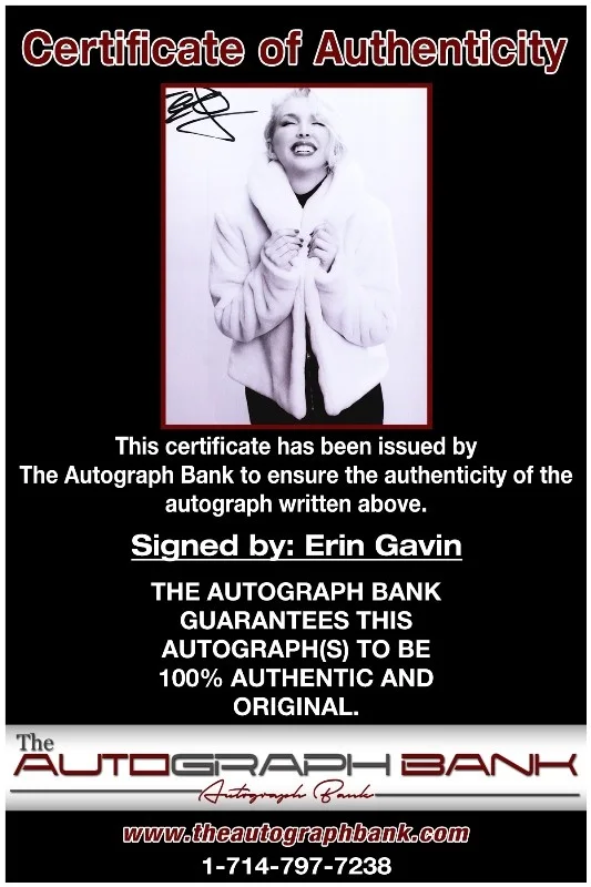 Erin Gavin — Erin Gavin authentic signed celebrity 8x10 photo W/Cert Autographed 51816a1, изображение 2