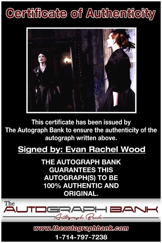 Evan Rachel Wood — Evan Rachel Wood authentic signed celebrity 8x10 W/Cert Autographed A0005, изображение 2
