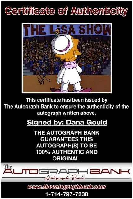 Dana Gould — Dana Gould authentic signed The Simpsons 8x10 photo W/Cert 5, image 2