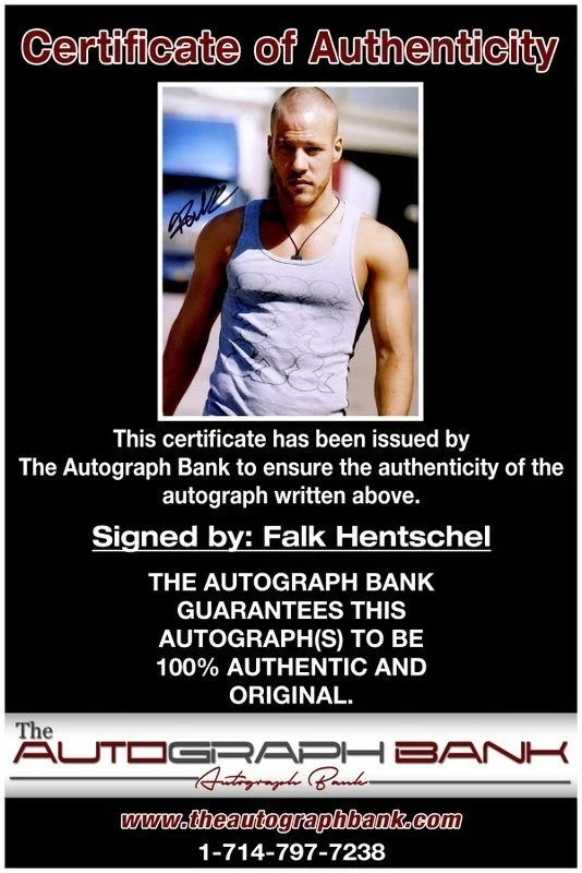 Falk Hentschel — Falk Hentschel authentic signed celebrity 8x10 photo W/Cert Autographed C2, изображение 2