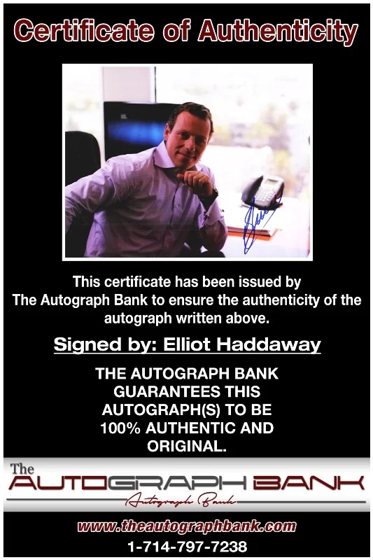 Elliot Haddaway — Elliot Haddaway authentic signed celebrity 8x10 photo W/Cert Autographed 51816b1, image 2