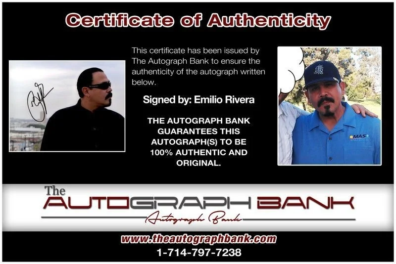 Emillio Rivera — Emillio Rivera authentic signed celebrity 8x10 photo W/Cert Autographed C2, image 2