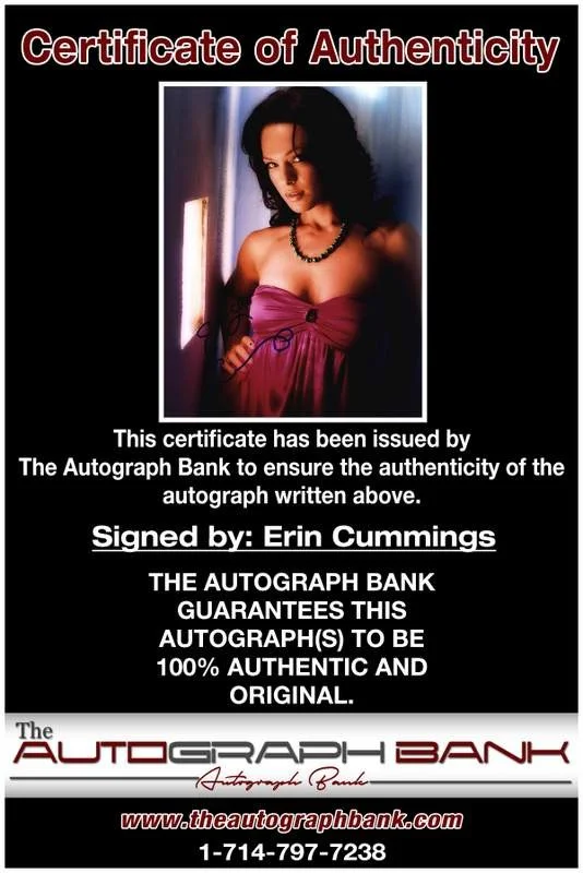 Erin Cummings — Erin Cummings authentic signed celebrity 8x10 W/Certificate Autographed (A0002), image 2