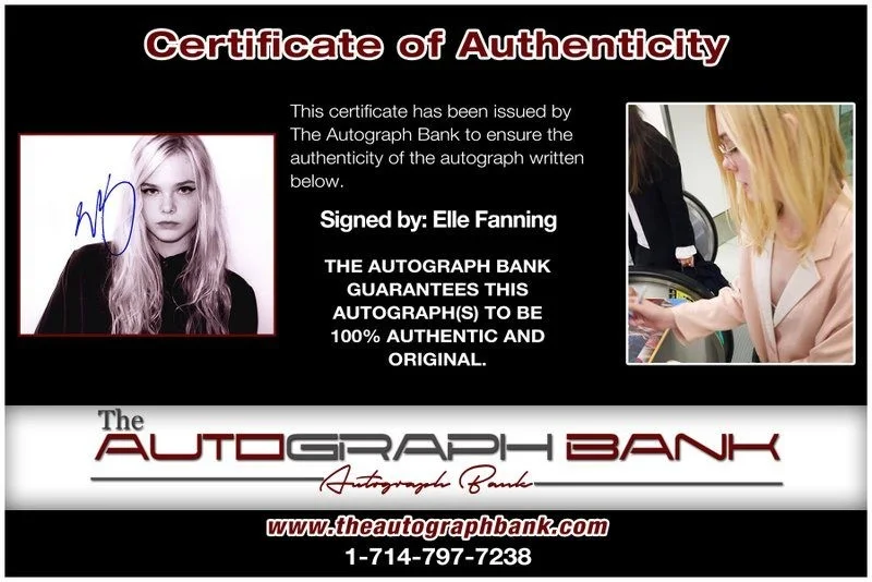 Elle Fanning — Elle Fanning authentic signed celebrity 8x10 photo W/Cert Autographed D7, image 2