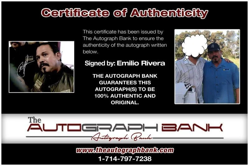 Emillio Rivera — Emillio Rivera authentic signed celebrity 8x10 photo W/Cert Autographed C10, image 2