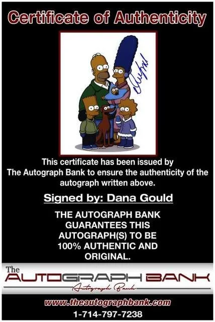 Dana Gould — Dana Gould authentic signed The Simpsons 8x10 photo W/Cert 6, изображение 2