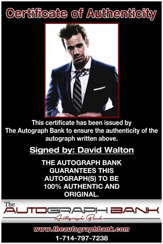David Walton — David Walton authentic signed celebrity 8x10 photo W/Cert Autographed D7, image 2