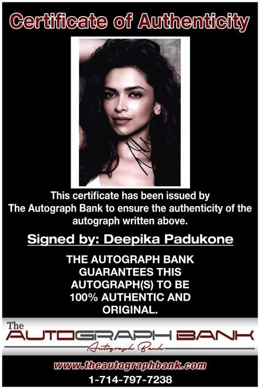 Deepika Padukone — Deepika Padukone authentic signed celebrity 8x10 photo W/Cert Autographed B0001, image 2