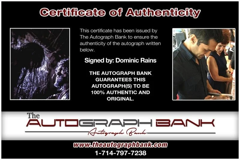 Dominic Rains — Dominic Rains authentic signed celebrity 8x10 photo W/Cert Autographed D3, изображение 2