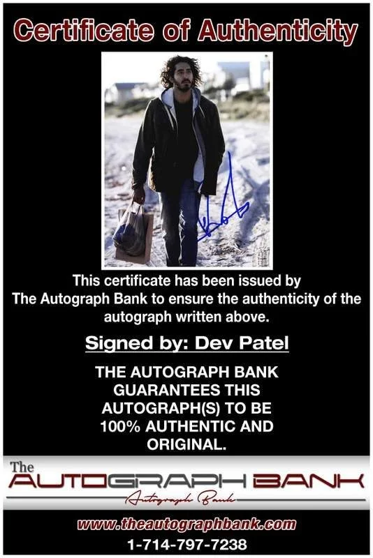 Dev Patel — Dev Patel authentic signed celebrity 8x10 photo W/Cert Autographed B0001, image 2