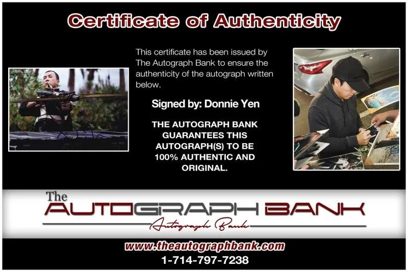 Donnie Yen — Donnie Yen authentic signed celebrity 8x10 photo W/Cert Autographed B0003, image 2