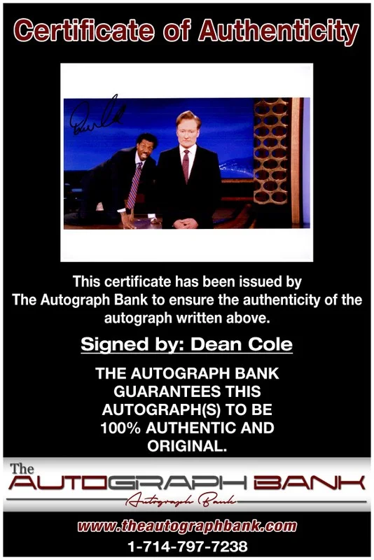 Dean Cole — Dean Cole authentic signed celebrity 8x10 photo W/Cert Autographed 2616a, изображение 2