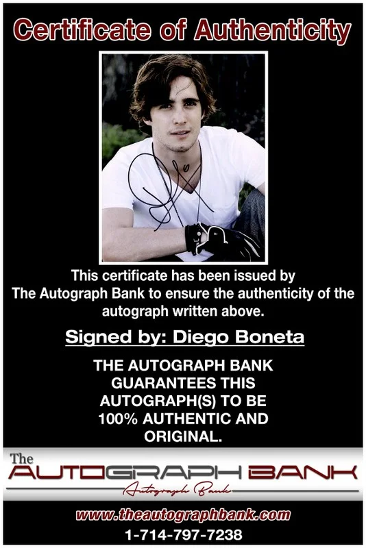 Diego Boneta — Diego Boneta authentic signed celebrity 8x10 photo W/Cert Autographed 2616a, image 2