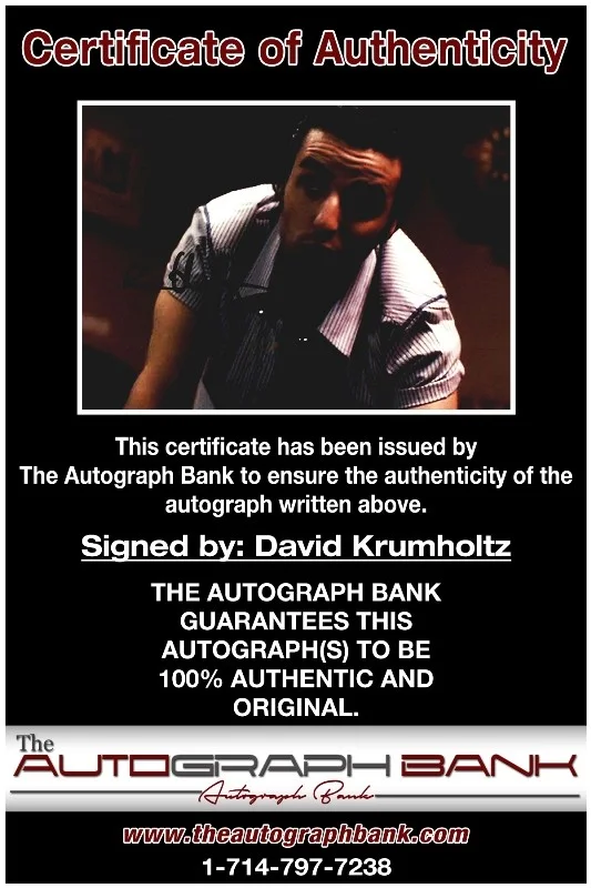 David Krumholtz — David Krumholtz authentic signed celebrity 8x10 photo W/Cert Autographed 13216c1, изображение 2