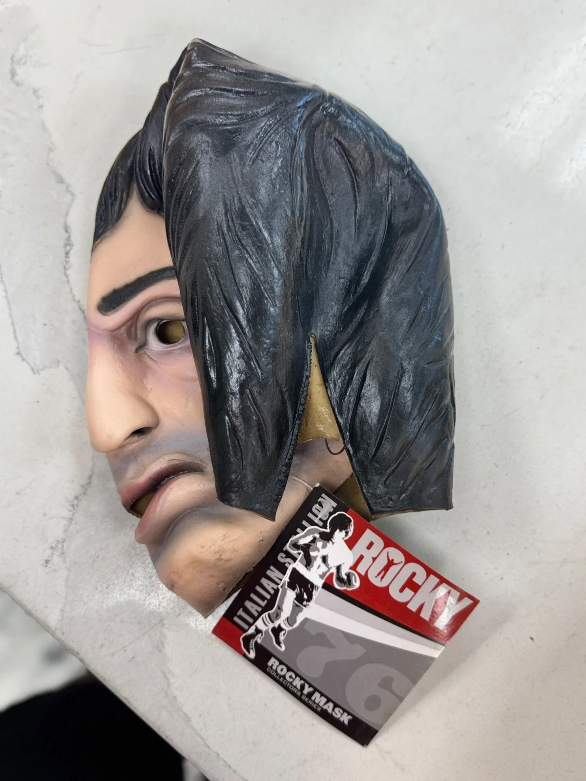 Sylvester Stallone — Sylvester Stallone Rocky Balboa Autographed RUBBER MASK - COOL GLOBAL AUTHENTICS, image 4
