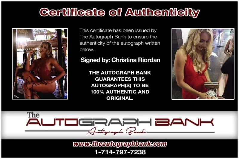 Christina Riordan — Christina Riordan authentic signed model 8x10 photo W/Cert Autographed A0017, image 2