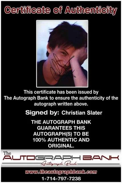 Christian Slater — Christian Slater authentic signed celebrity 8x10 photo W/Cert Autographed B0086, image 2
