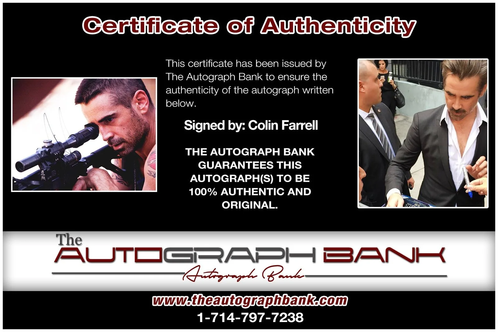 Colin Farrell — Colin Farrell authentic signed celebrity 8x10 photo W/Cert Autographed A1, изображение 2