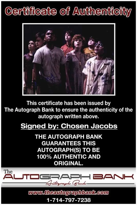 Chosen Jacobs — Chosen Jacobs authentic signed celebrity 8x10 W/Certificate Autographed (A0001), image 2