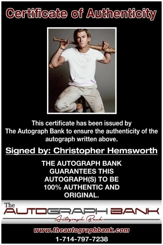 Chris Hemsworth — Chris Hemsworth authentic signed celebrity 8x10 photo W/Cert Autographed C1, изображение 2