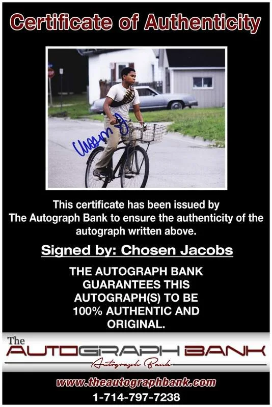 Chosen Jacobs — Chosen Jacobs authentic signed celebrity 8x10 W/Certificate Autographed (A0005), image 2