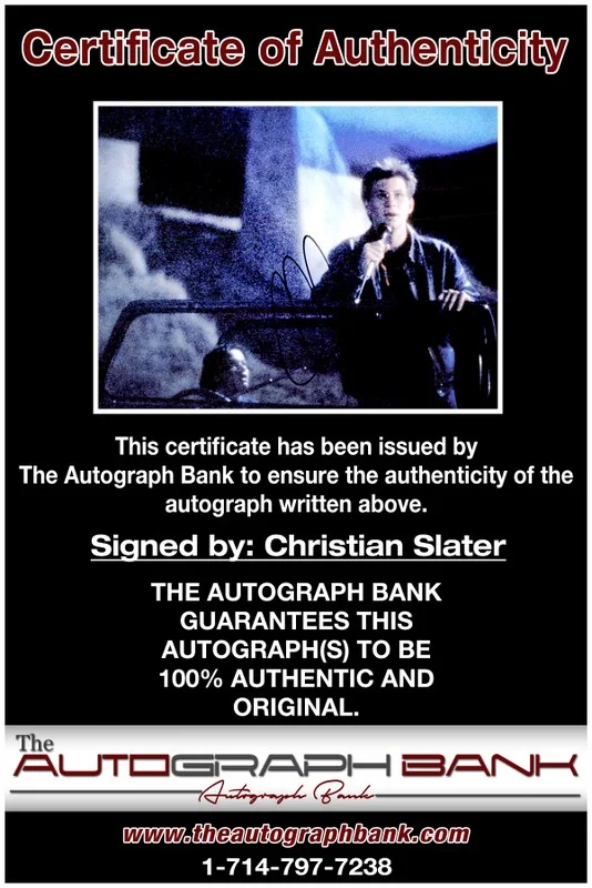 Christian Slater — Christian Slater authentic signed celebrity 8x10 photo W/Cert Autographed 2616a, изображение 2