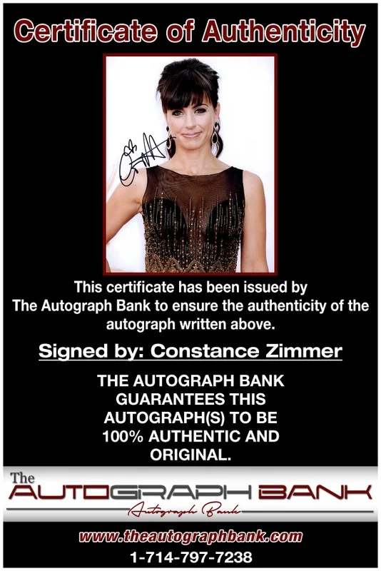 Constance Zimmer — Constance Zimmer authentic signed celebrity 8x10 photo W/Cert Autographed 2616a, изображение 2