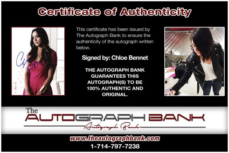 Chloe Bennet — Chloe Bennet authentic signed celebrity 8x10 photo W/Cert Autographed B0004, изображение 2