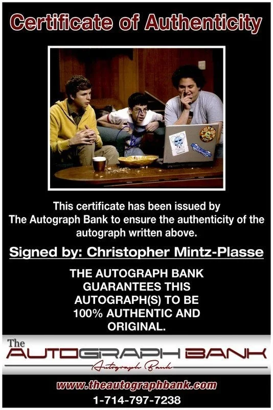 Christopher Mintz-Plasse — Christopher Mintz-Plasse authentic signed 8x10 photo |CERT Autographed C1, image 2