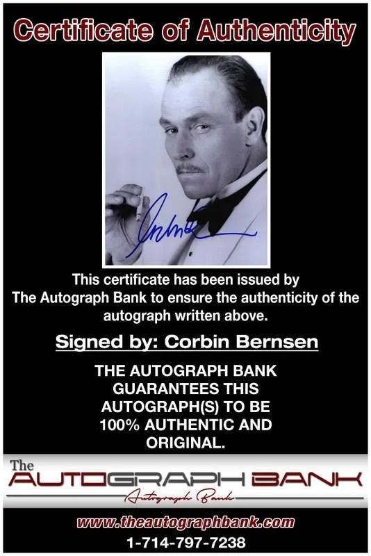 Corbin Bernsen — Corbin Bernsen authentic signed celebrity 8x10 W/Certificate Autographed (A0001), image 2