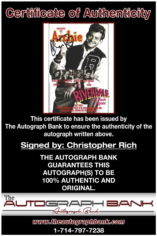 Christopher Rich — Christopher Rich authentic signed celebrity 8x10 photo |CERT Autographed 13716c1, image 2