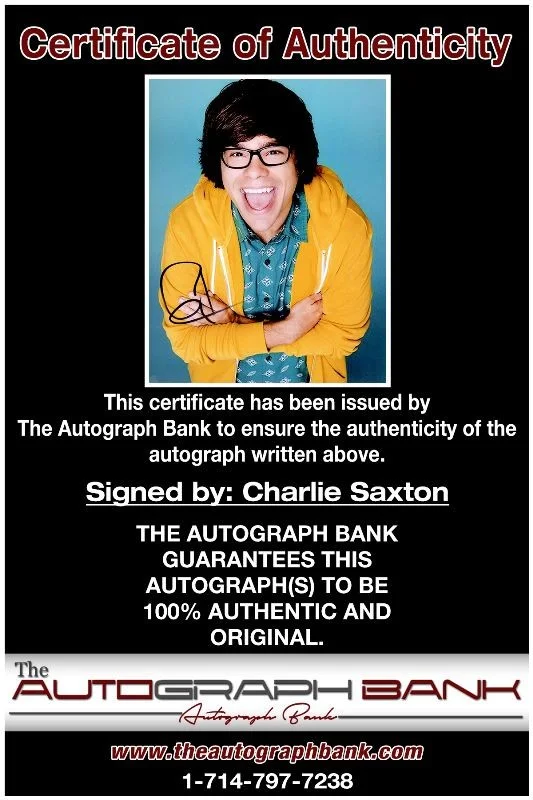 Charlie Saxton — Charlie Saxton authentic signed celebrity 8x10 photo W/Cert Autographed 125a1, изображение 2