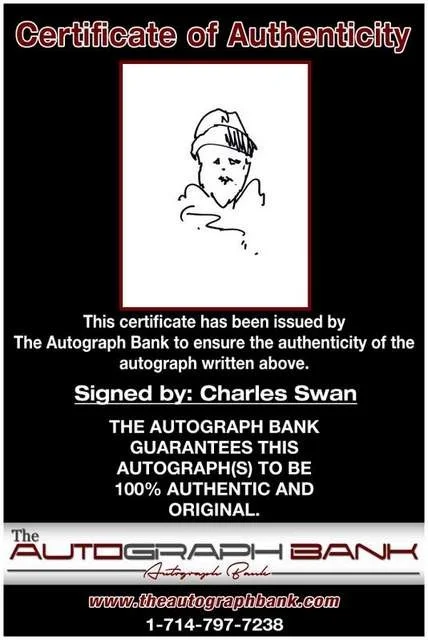 Charles Swan — Charles Swan authentic signed artist sketch 8x10 W/Cert Autographed (B0002), изображение 2
