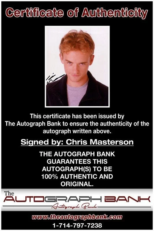 Chris Masterson — Chris Masterson authentic signed celebrity 8x10 photo W/Cert Autographed C1, изображение 2