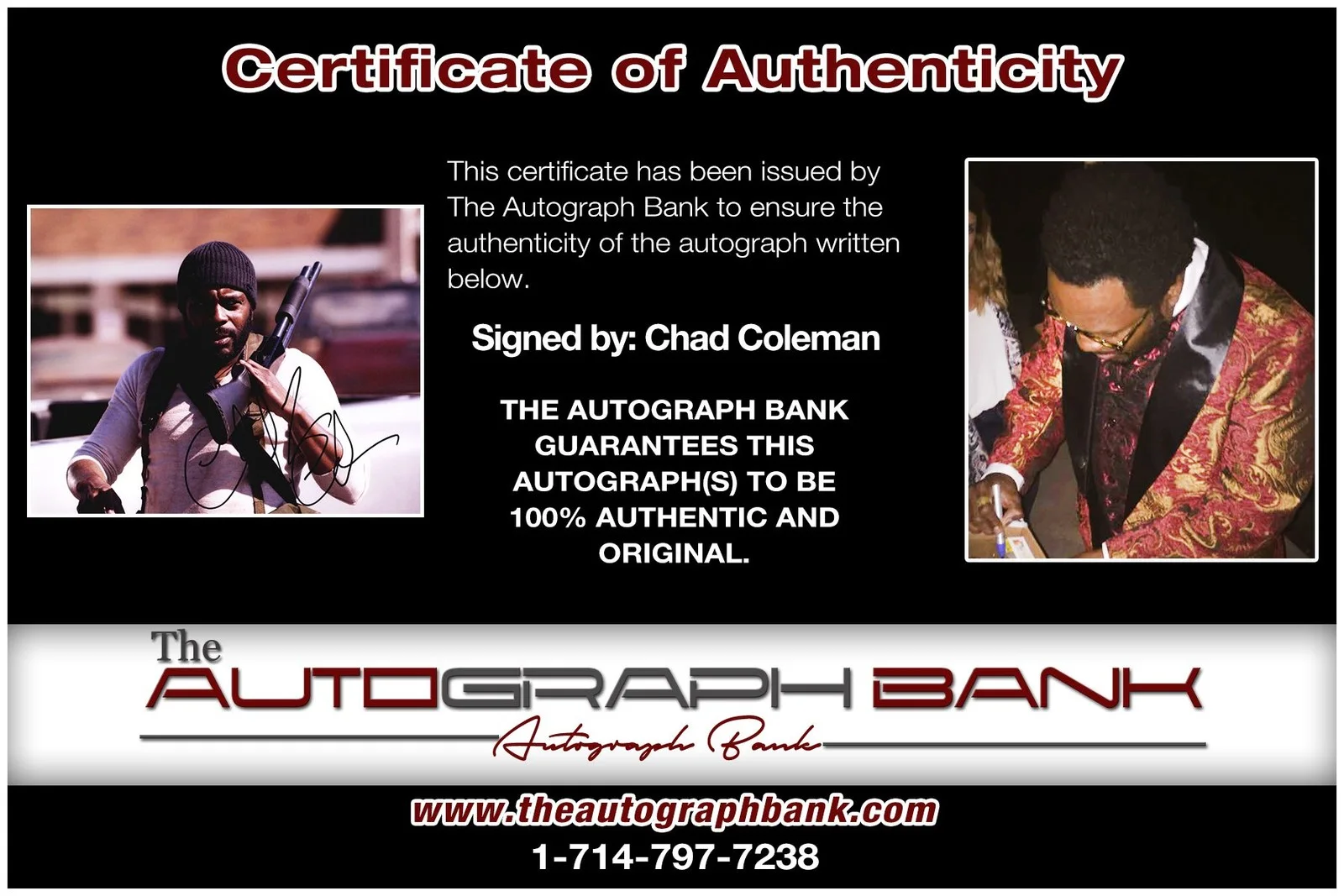 Chad Coleman — Chad Coleman authentic signed celebrity 8x10 photo W/Cert Autographed A3, image 2