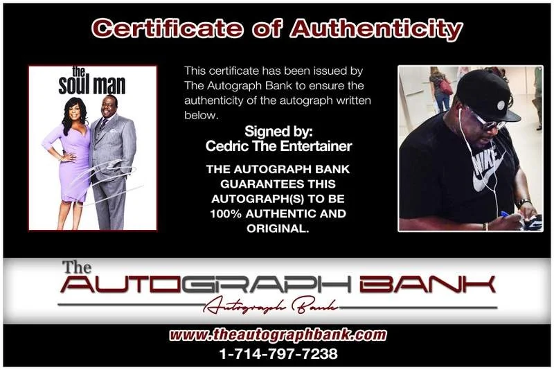 Cedric the Entertainer — Cedric The Entertainer authentic signed 8x10 photo |CERT Autographed B0022, image 2