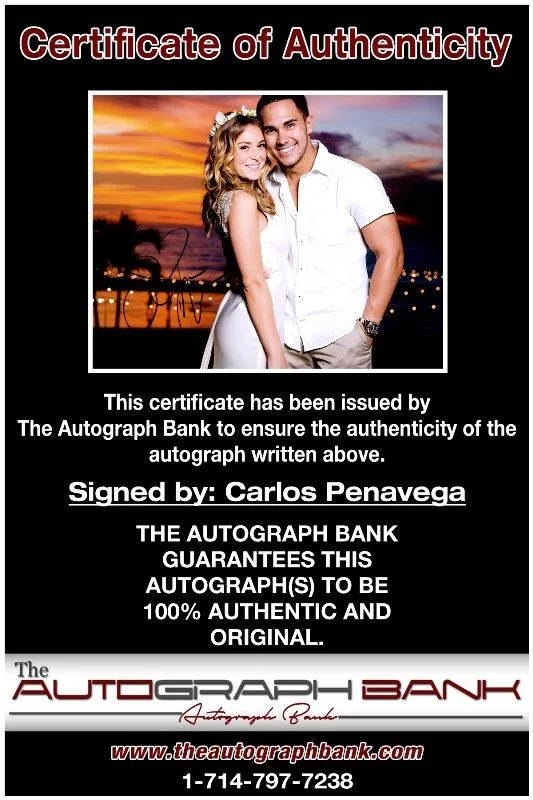 Carlos Penavega — Carlos Penavega authentic signed celebrity 8x10 photo W/Cert Autographed 15b1, изображение 2
