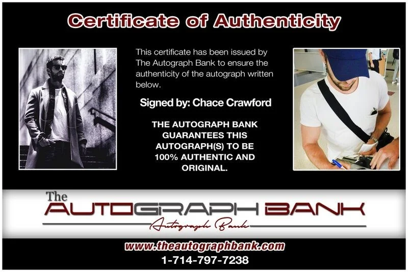 Chace Crawford — Chace Crawford authentic signed celebrity 8x10 photo W/Cert Autographed D1, изображение 2
