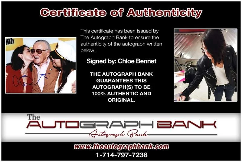 Chloe Bennet — Chloe Bennet authentic signed celebrity 8x10 photo W/Cert Autographed B0001, image 2