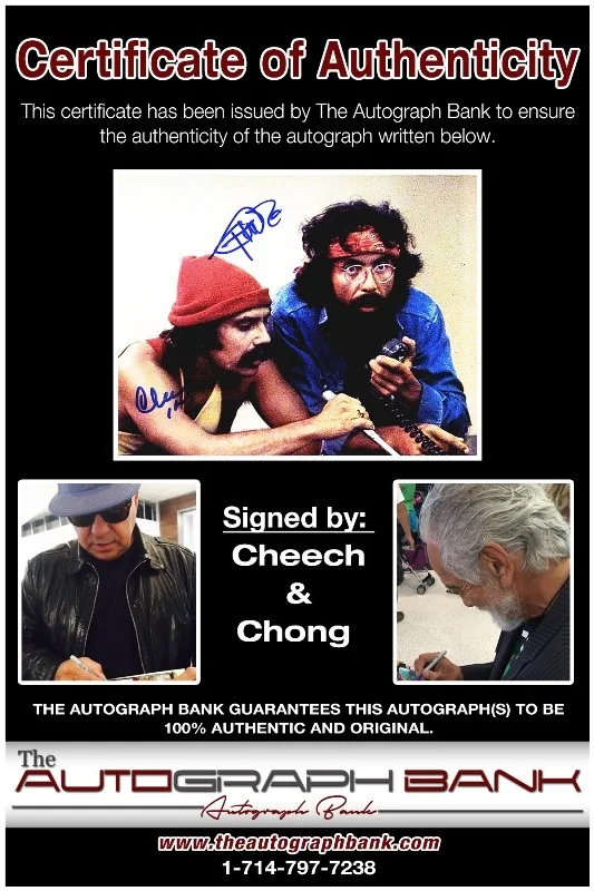 Cheech, Chong — Cheech & Chong authentic signed celebrity 8x10 photo W/Cert Autographed 51816d1, изображение 2