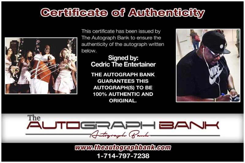 Cedric the Entertainer — Cedric The Entertainer authentic signed 8x10 photo |CERT Autographed B0020, изображение 2